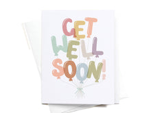 Load image into Gallery viewer, Get Well Soon Balloons Greeting Card
