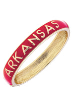 Load image into Gallery viewer, Arkansas Razorbacks Sculpted Enamel Hinge Bangle
