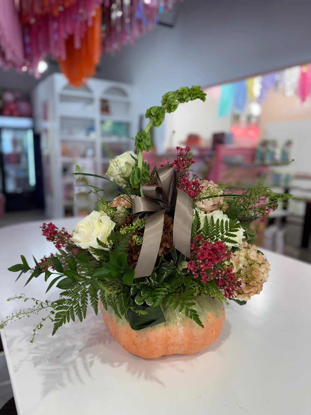 Floral Pumpkin Arrangement