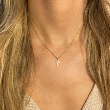 Load image into Gallery viewer, Crystal Cross Necklace- Waterproof
