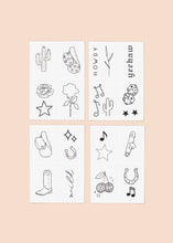 Load image into Gallery viewer, Disco Cowgirl Temporary Tattoo Pack
