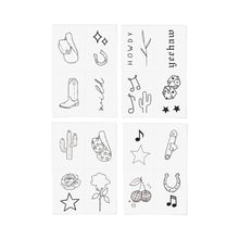 Load image into Gallery viewer, Disco Cowgirl Temporary Tattoo Pack
