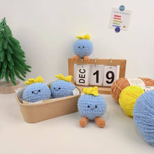 Load image into Gallery viewer, Crochet Jellycat inspired keychain, Handmade gifts,blueberry
