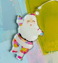 Load image into Gallery viewer, Merry &amp; Bright  Santa Acrylic Ornament

