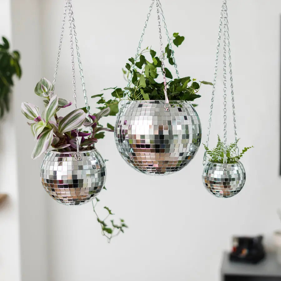 Disco Ball Hanging Planter- 3 Sizes