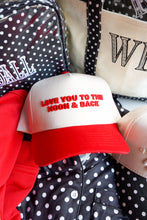 Load image into Gallery viewer, Love you to the Moon - Red Vintage Trucker Hat
