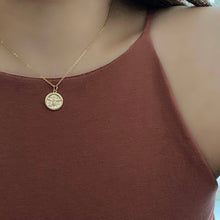 Load image into Gallery viewer, Coin Necklace 18k Gold Filled Gold Plated Honeybee Queen Bee
