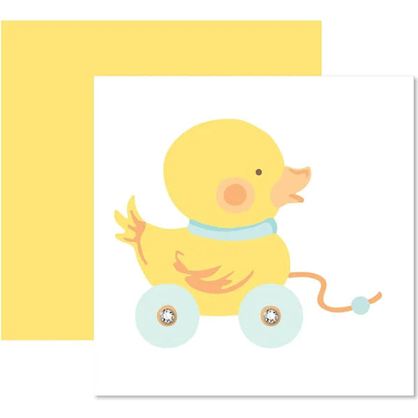 C.R Gibson Yellow Ducky Greeting Card 2.75
