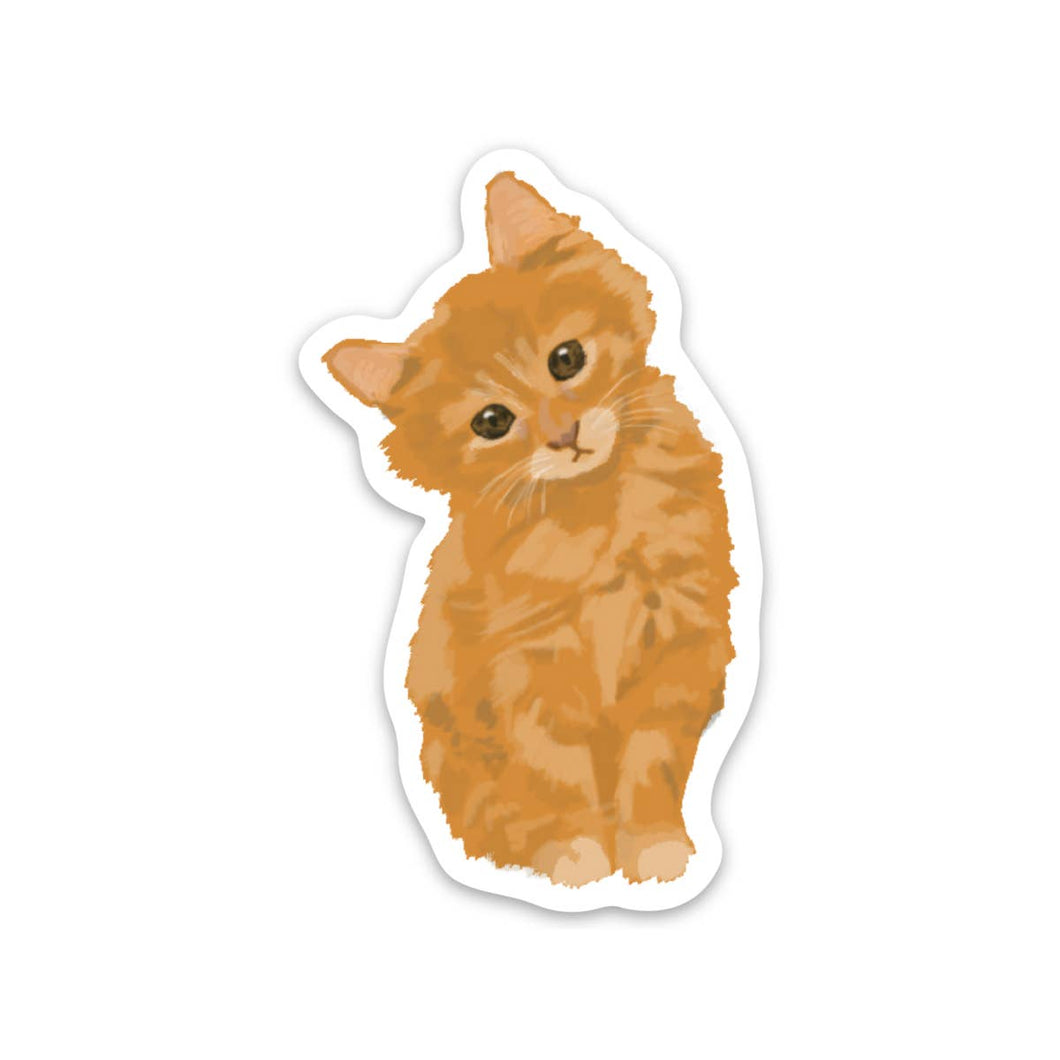 Orange Tabby Cat Kitten Sticker