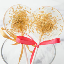Load image into Gallery viewer, Gold Sparkle Lollipops (Black Cherry)
