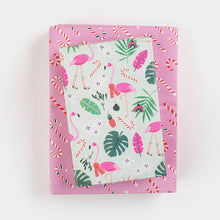 Load image into Gallery viewer, Feliz Flamingos/ Candy Cane • Double-sided Eco Wrap •Holiday
