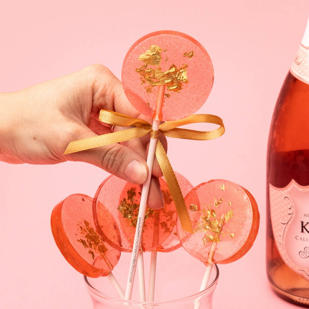 Rosé Wine Sparkle Lollipops (Rosé Wine Flavor)